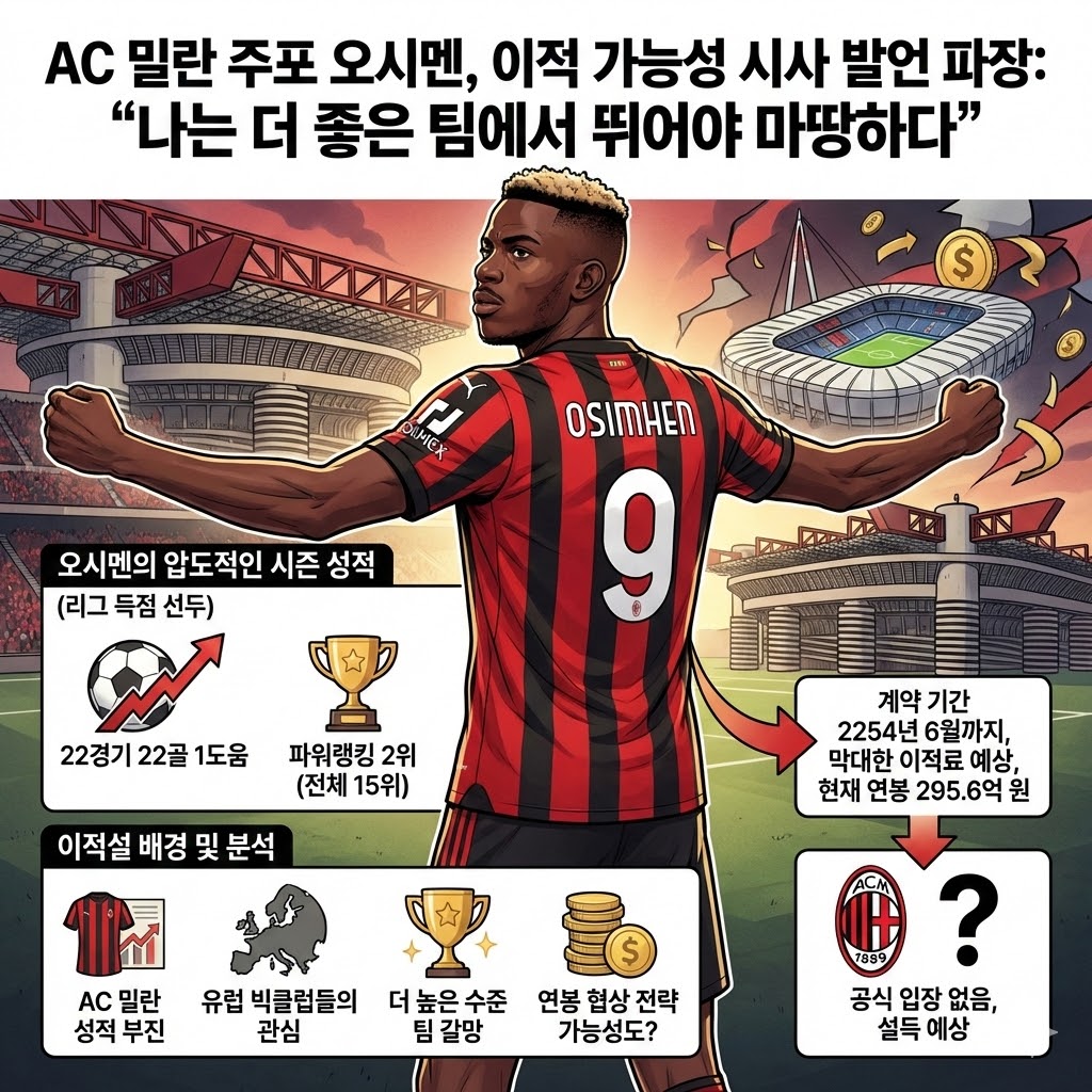 오시멘 폭탄 발언! [난 더 좋은 팀 원해]